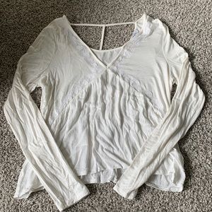 Long sleeve tshirt with open back detail